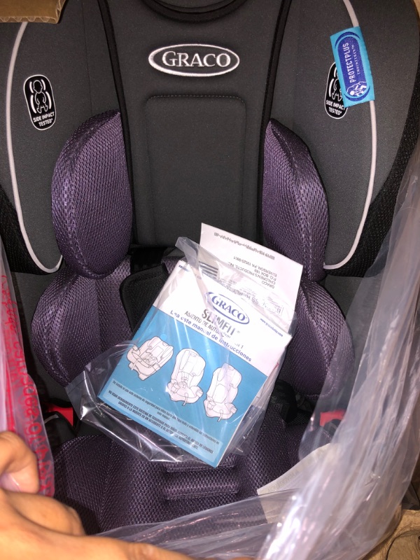 Photo 4 of Graco SlimFit 3 in 1 Car Seat, Slim & Comfy Design Saves Space in Your Back Seat, Annabelle
