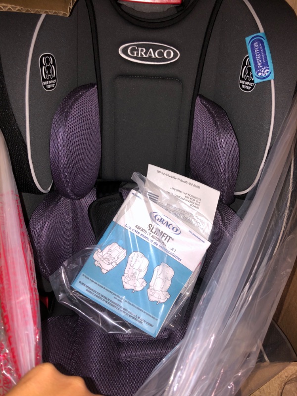 Photo 5 of Graco SlimFit 3 in 1 Car Seat, Slim & Comfy Design Saves Space in Your Back Seat, Annabelle
