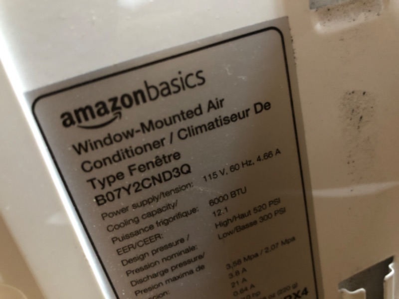 Photo 7 of Amazon Basics Window-Mounted Air Conditioner with Remote - Cools 250 Square Feet, 6000 BTU, Energy Star, Energy Star
