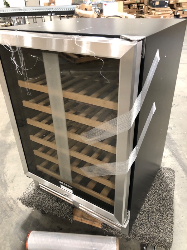 Photo 1 of BODEGA 24 Inch Wine Cooler,52 Bottle Wine Refrigerator with Upgrade Compressor Fits Champagne Bottles Keep Consistent Temperature Low noise Built in or Freestanding Wine Fridge for Home Office Bar
