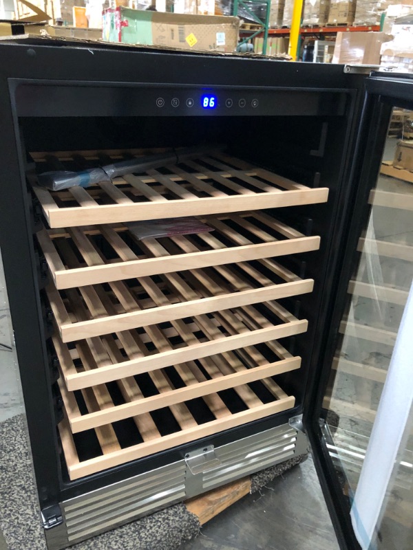 Photo 8 of BODEGA 24 Inch Wine Cooler,52 Bottle Wine Refrigerator with Upgrade Compressor Fits Champagne Bottles Keep Consistent Temperature Low noise Built in or Freestanding Wine Fridge for Home Office Bar
