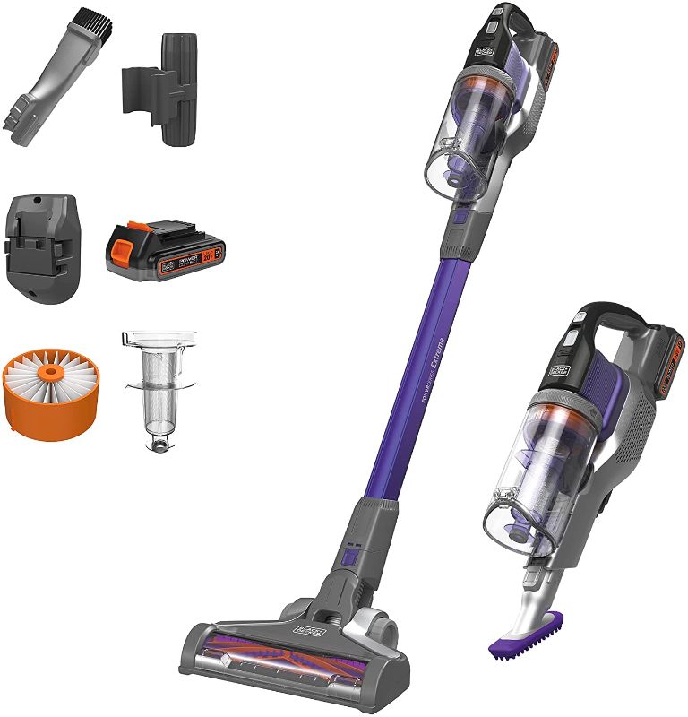 Photo 1 of BLACK+DECKER Powerseries Extreme Cordless Stick Vacuum Cleaner for Pets, Purple (BSV2020P)
