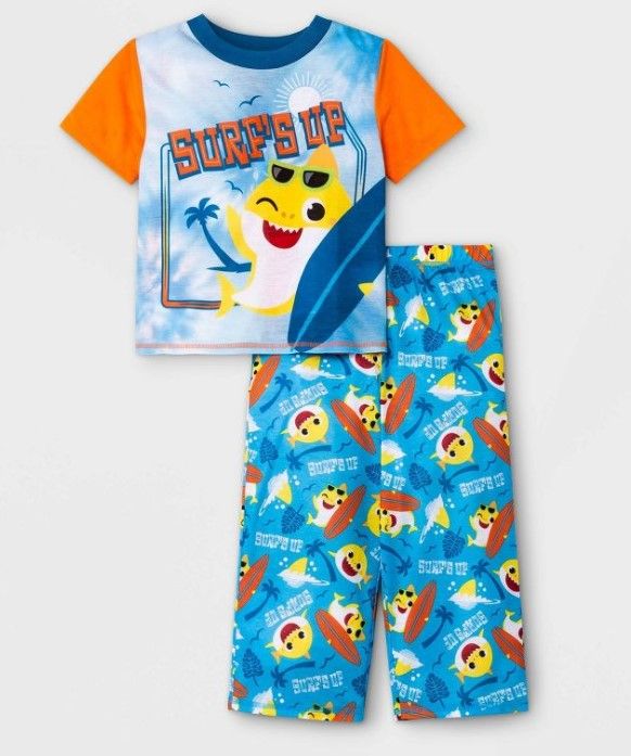 Photo 1 of 6 PACK-Toddler Boys' 2pc Baby Shark Pajama Set - Blue-SIZE 3T 

