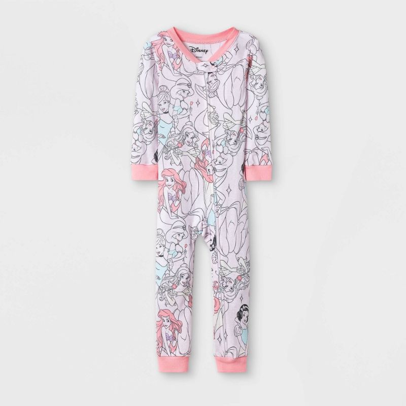 Photo 1 of **infants girls size:12 mo.** 6 pack**
Toddler Girls' Disney Princesses Snug Fit Union Suit - Pink

