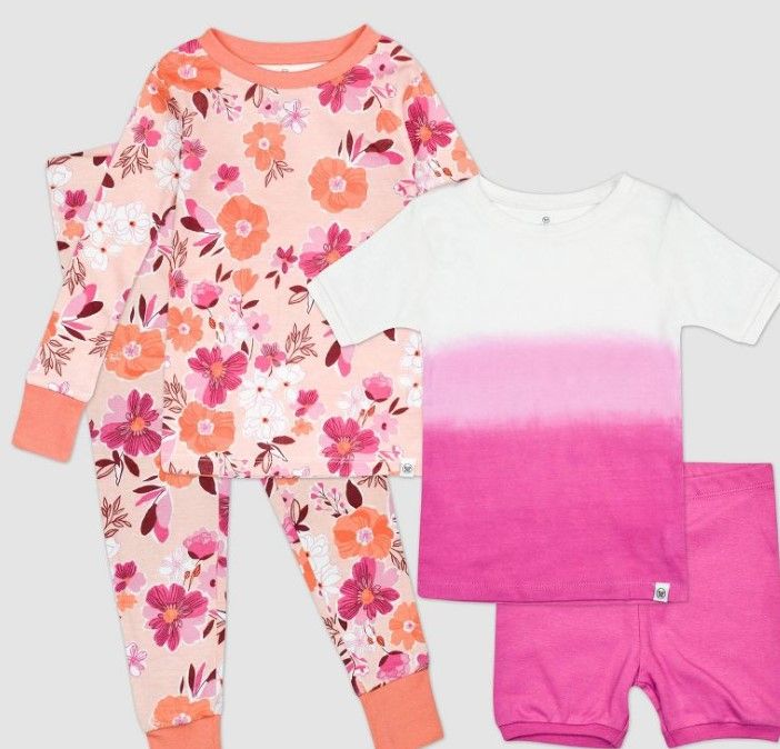 Photo 1 of 9 SETS , LITTLE GIRLS SIZE 2T
Honest Baby Toddler Girls' 4pc Dreamy Floral Organic Cotton Pajama Set

