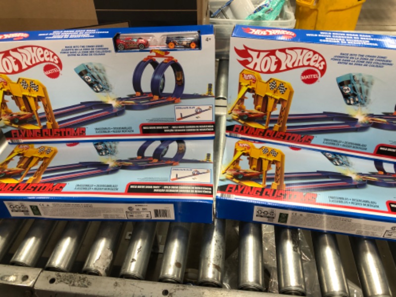 Photo 2 of *4 SETS* 
Hot Wheels Flying Customs Wild Drive Drag Race Track Set
