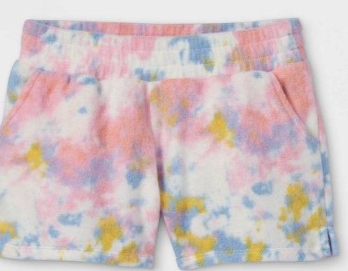 Photo 1 of 6 PAIRS 
CAT AND JACK LITTLE GIRLS SIZE XS 4/5 WARM TIE DYE SHORTS