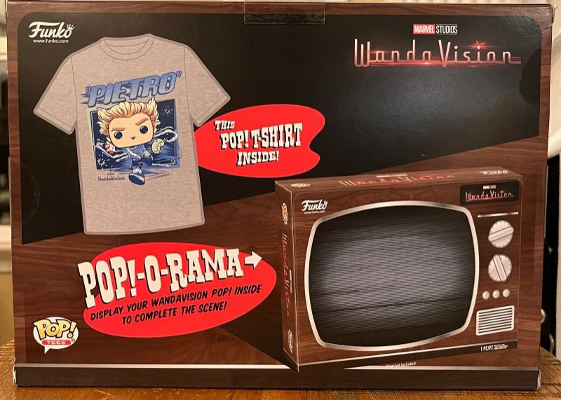 Photo 1 of Funko Pop Tee MARVEL Wanda Vision Pietro T-Shirt - MEDIUM 
3 pack 
