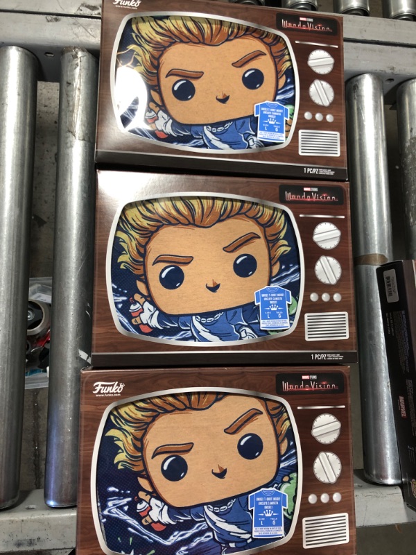 Photo 1 of Funko Pop Tee MARVEL Wanda Vision Pietro T-Shirt - LARGE
3 pack 
