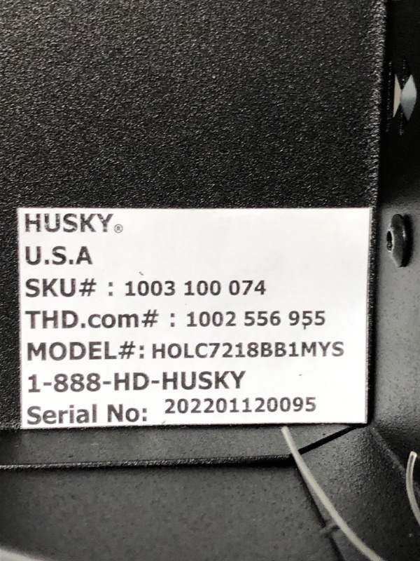 Photo 1 of Husky 72 in. W x 24 in. D Heavy Duty 18-Drawer Mobile Workbench Tool Chest with Adjustable-Height Hardwood Top in Matte Black
