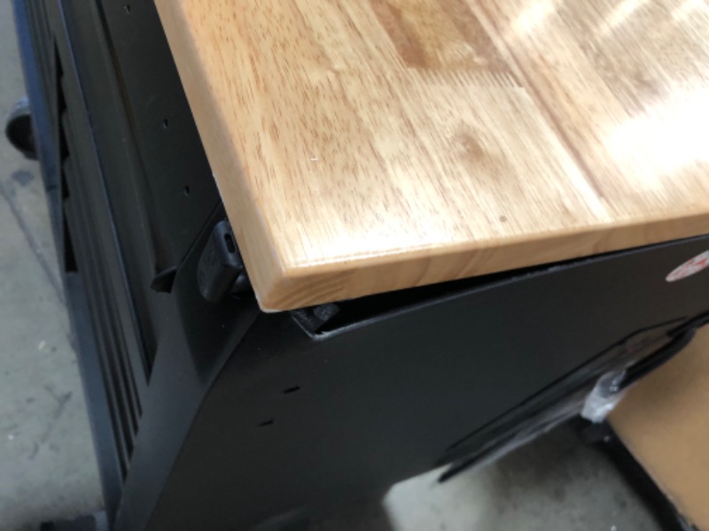 Photo 1 of Husky 72 in. W x 24 in. D Heavy Duty 18-Drawer Mobile Workbench Tool Chest with Adjustable-Height Hardwood Top in Matte Black