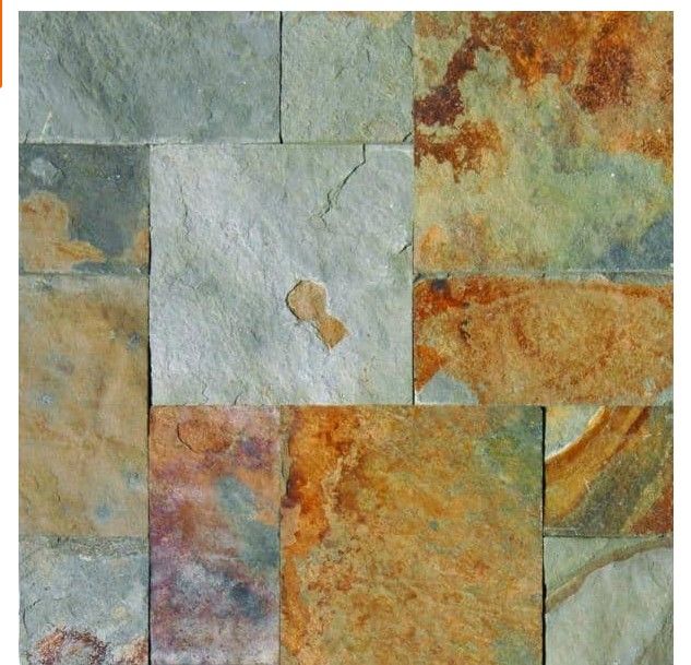 Photo 1 of (5 kits / 80 sq. ft. / pallet) MSI Three Rivers Gold Pattern Gauged Slate Floor and Wall Tile 