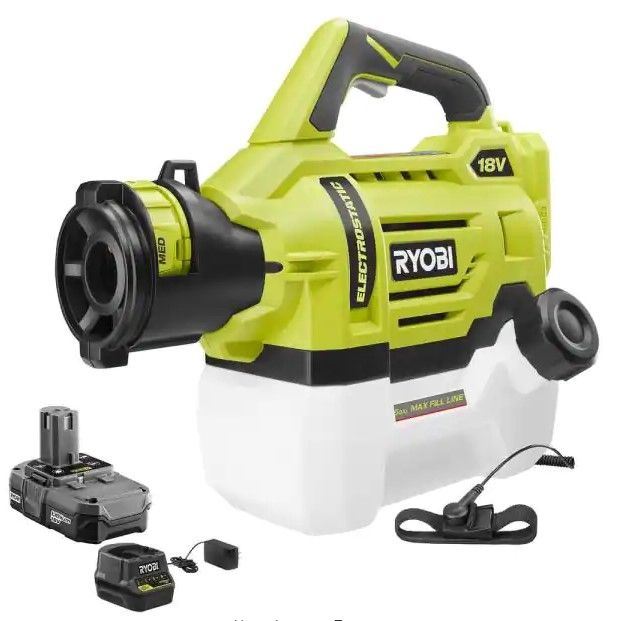 Photo 1 of RYOBI ONE+ 18V Cordless Electrostatic 0.5 Gal Sprayer with 2.0 Ah Battery and Charger