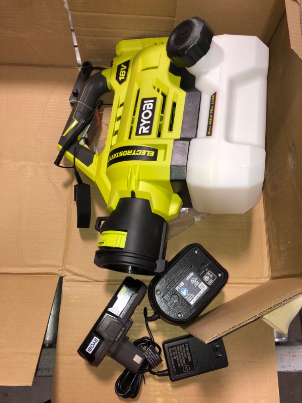 Photo 2 of RYOBI ONE+ 18V Cordless Electrostatic 0.5 Gal Sprayer with 2.0 Ah Battery and Charger