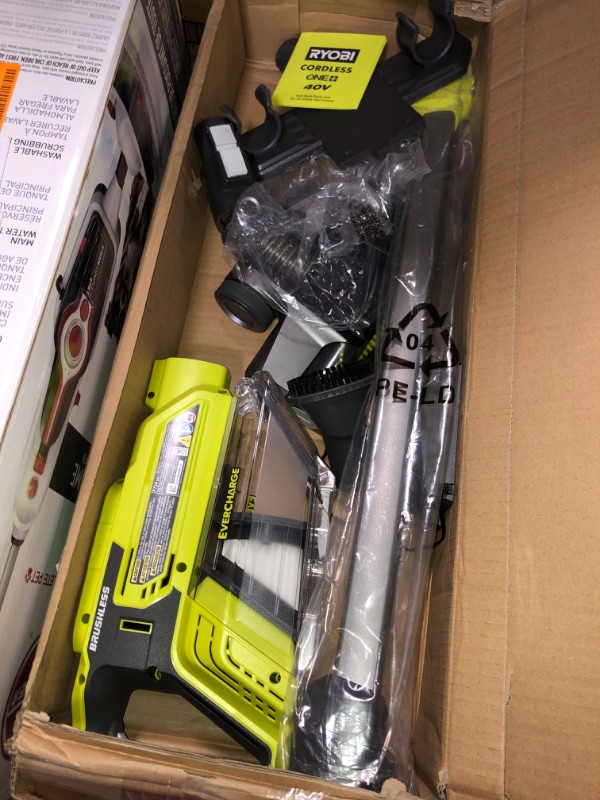 Photo 2 of RYOBI ONE+ 18V Cordless Compact Stick Vacuum Cleaner Kit with 4.0 Ah Battery and Charger