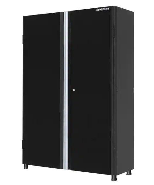 Photo 1 of parts only !! Husky Ready-to-Assemble 24-Gauge Steel Freestanding Garage Cabinet in Black (48 in. W x 72 in. H x 18 in. D)