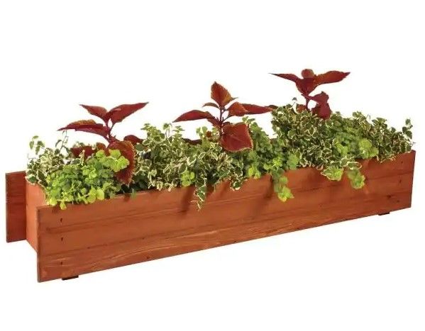 Photo 1 of 4 PACK- 36 in. x 6 in. Wood Window Box Planter