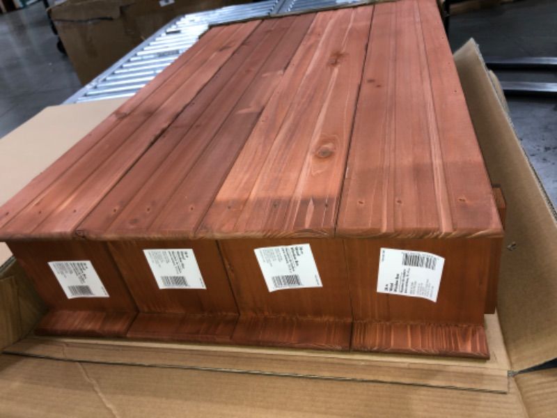 Photo 1 of 4 PACK - 36 in. x 6 in. Wood Window Box Planter