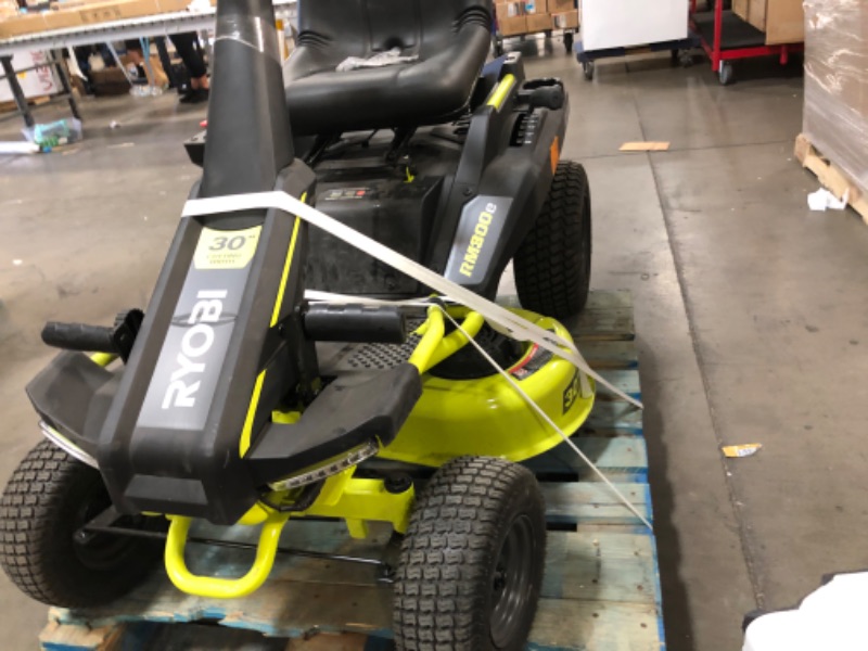 Photo 21 of RYOBI 48V Brushless 30 in. 50 Ah Battery Electric Rear Engine Riding Mower