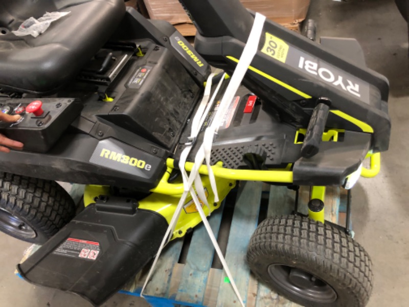 Photo 12 of RYOBI 48V Brushless 30 in. 50 Ah Battery Electric Rear Engine Riding Mower