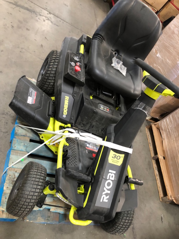 Photo 19 of RYOBI 48V Brushless 30 in. 50 Ah Battery Electric Rear Engine Riding Mower