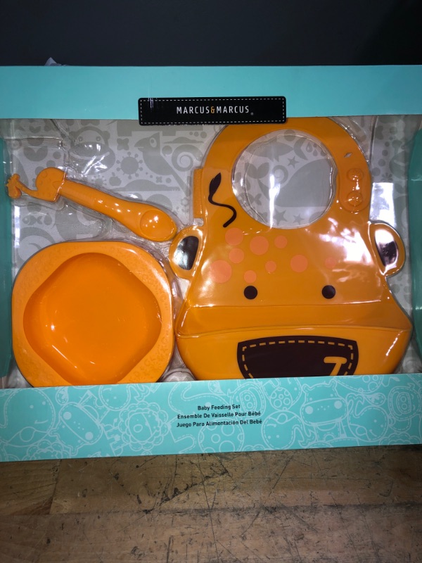 Photo 1 of Baby Silicone Feeding Set, Masher Spoon and Bowl and Baby Bib, BPA & Phthalate Free, 6 Month+

