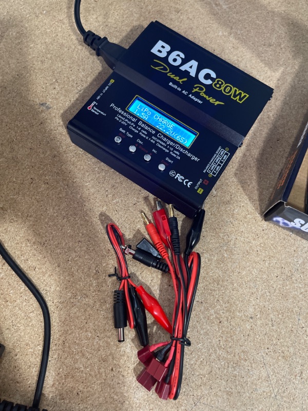 Photo 2 of  Lipo Battery Charger Balance Charger Discharger 1S-6S RC Battery Charger DC/AC Power Supply for NiMH/NiCD/Li-PO/Li-Fe/Li-ion/PB Packs w/ Tamiya/JST/EC3/HiTec/Deans Connectors