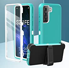 Photo 1 of Accessories 99 Samsung s21 fe 5g case,Galaxy S21 FE 5G case, case for S21 FE 5G, Heavy Duty case,Rugged case for S21 FE. (Teal-White, S21 FE)
