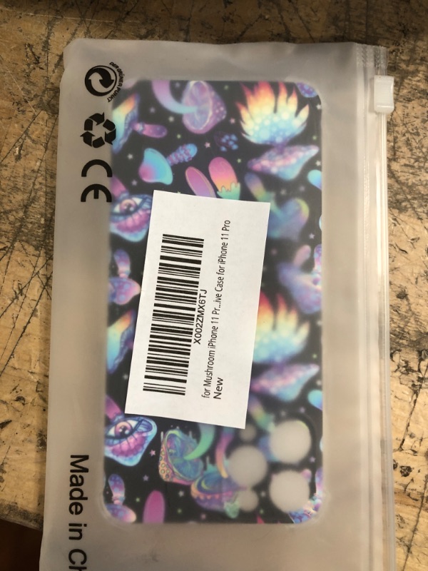 Photo 2 of persone for Mushroom iPhone 11 Pro Case,Black Magic Colorful Shrooms Cool Trippy Psychedelic Mushroom Aesthetic Case for Women Girl,Soft Clear TPU Shockproof Protective Case for iPhone 11 Pro
