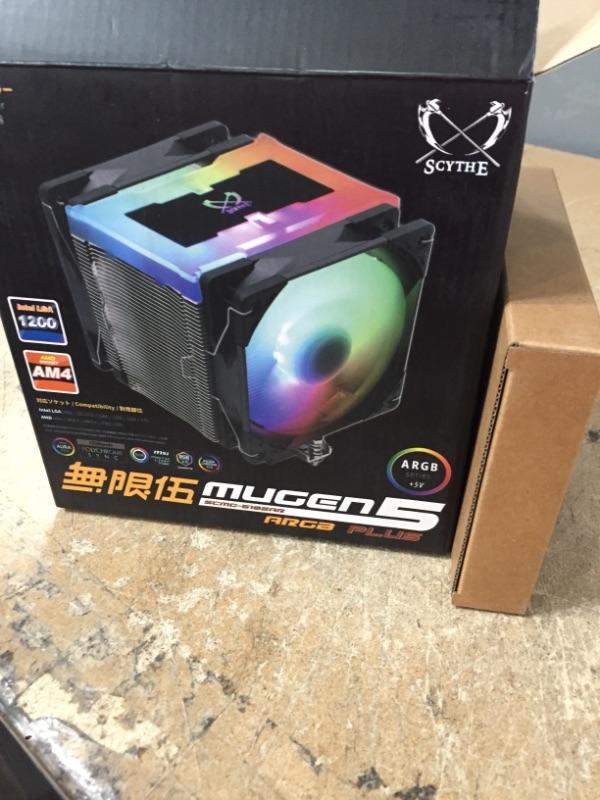 Photo 2 of SCYTHE Mugen 5 Addressable RGB Plus Air CPU Cooler, 120mm Single Tower, Intel LGA1151, AMD AM4/Ryzen, Controller Included
