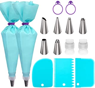 Photo 1 of ***STOCK PHOTO FOR REFERENCE***
2 Piping Bags and Tips Set, Cake Decorating Supplies for Baking with Reusable Pastry Bags and Tips, Standard Converters, Silicone Rings, Cake Decorating Tools for Cookie Icing, Cake, Cupcake