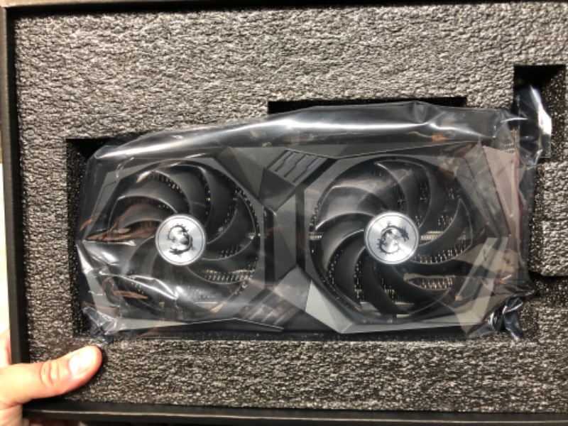 Photo 2 of MSI Gaming GeForce RTX 3060 Ti LHR 8GB GDRR6 256-Bit HDMI/DP Nvlink Torx Fan 4 RGB Ampere Architecture OC Graphics Card (RTX 3060 Ti Gaming X 8G LHR)