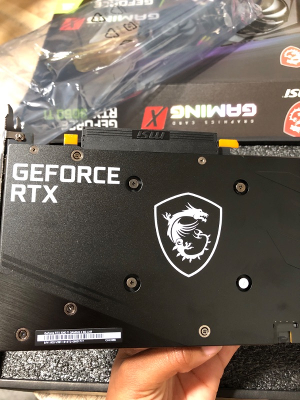 Photo 5 of MSI Gaming GeForce RTX 3060 Ti LHR 8GB GDRR6 256-Bit HDMI/DP Nvlink Torx Fan 4 RGB Ampere Architecture OC Graphics Card (RTX 3060 Ti Gaming X 8G LHR)