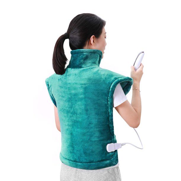 Photo 1 of Maxkare Large Heating Pad for Back and Shoulder, 24"x33" Heat Wrap with Fast-Heating and 5 Heat Settings, Auto Shut Off Available - Green
