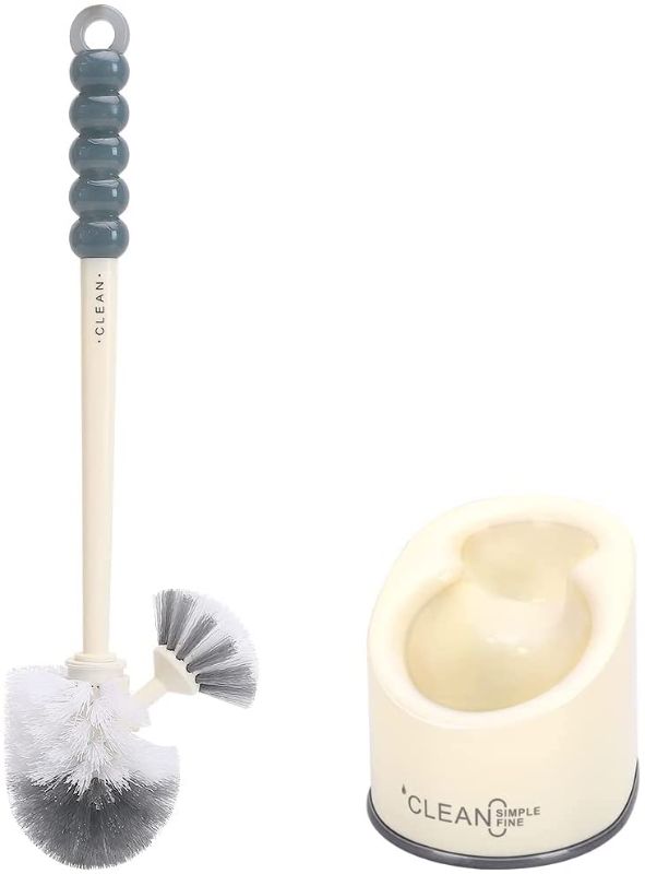 Photo 1 of Toilet Brush with Small Ball Brush,CN1ST Toilet Bowl Brush with Plastic Handle Clean Toilet Brush with Durable Scrubbing Bristles for Bathroom Deep Cleaning