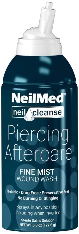 Photo 1 of NeilMed NeilCleanse Piercing Aftercare, Fine Mist, 6.3 Fluid Ounce
