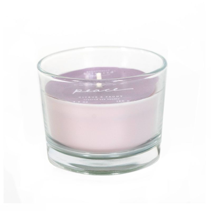 Photo 1 of 6-4oz Glass Patience + Peace Candle - Beautifully Balanced
