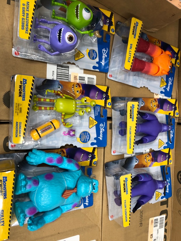 Photo 1 of Disney Monsters at Work MIFT Mechanic Tylor Tuskmon , Duncan P. Anderson , Sulley, val little , Mike W Azowski and Gary Gibbs Action Figures 