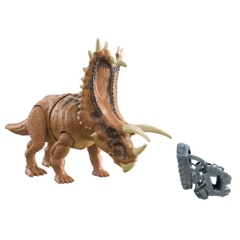 Photo 1 of 2 -Jurassic World Camp Cretaceous Mega Destroyers Pentaceratops Dinosaur Action Figure Toy Gift with Movable Joints Attack and Breakout Feature
