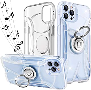 Photo 1 of 3 Redroad Shockproof for iPhone 13 Pro Case - 3D Protection Stereo Amplification Phone Case Cover with 360° Rotate Magnetic Ring Stand Transparent
