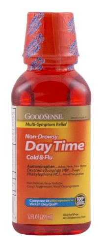 Photo 1 of 3 GoodSense Daytime Cold and Flu Multi-Symptom Relief, 8 Fluid Ounce
**7/2022***