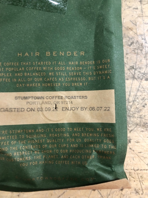 Photo 3 of *** NO RETURNS*** NO REFUNDS***
Stumptown Hair Bender Ground Light Roast Coffee - 12oz ***expired 6/7/22**** 