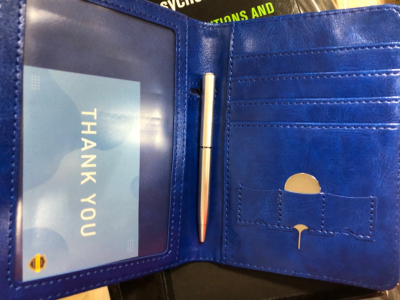 Photo 4 of 2 Wotec Passport Holder with CDC Vaccination Card Protector Slot, RFID Blocking, 4 Card Slot with Pen and SIM Card Tray Pin, Blue
