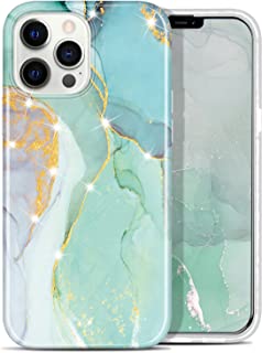 Photo 1 of 3 LANYOS Compatible with iPhone 13 Pro Max (6.7 inch) Case, Ultra-Thin Gold Sparkle Glitter Marble Pattern Soft & Flexible Silicone Shockproof TPU Bumper Protective Cover (Mint Green)
