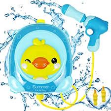 Photo 1 of 2 Backpack Water Gun for Kids, Soaker Squirt Gun, Water Gun with 2L Capacity Tank Adjustable Straps, Water Blaster for Kids 2+ , Summer Gift for Kids Pool Beach Water Fighting Toys (Duck)
