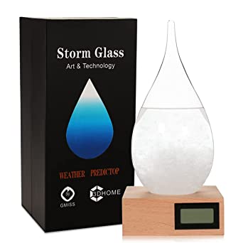 Photo 1 of Storm Glass Fathers Day for Him Gifts Snow Globes WeatherStorm Glass from Daughter Snow Globe Weather Forecaster,Modern Fashion Weather Glass Barometer