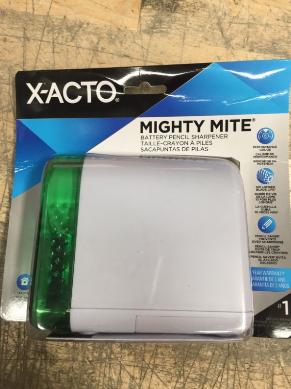 Photo 2 of X-ACTO Mighty Mite Battery-Operated Pencil Sharpener Color May Vary 1 Count