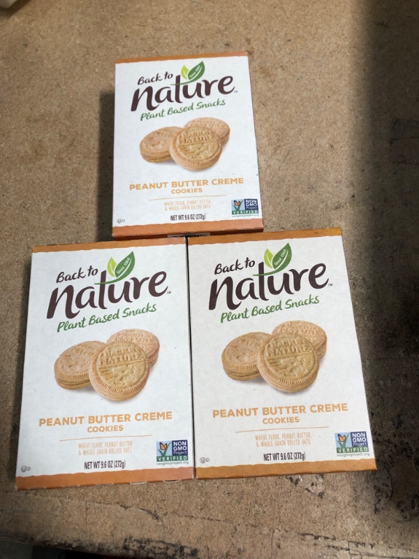 Photo 2 of *EXPIRES June 2022, NONREFUNDABLE*
Back to Nature Cookies, Non-GMO Peanut Butter Creme, 9.6 Ounce - 3 packs
