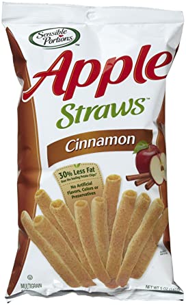 Photo 1 of *EXPIRES June 2022, NONREFUNDABLE*
Sensible Portions Cinnamon Apple Straws - 1 OZ EACH BAG - 8 pack