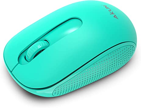Photo 1 of AIKUN Wireless Mouse, 2.4G Noiseless Mouse with USB Receiver - Portable Computer Mice for PC, Tablet and Laptop (AIKUN MX36-Green) - 2PK